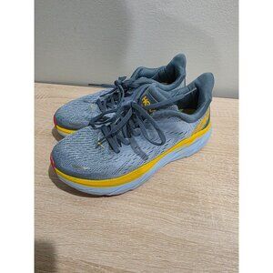 Hoka One One Gray and Yellow Sneakers